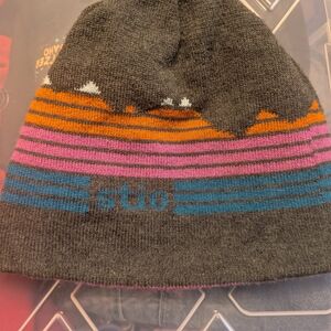 Stio Kids' Striped Gray Beanie